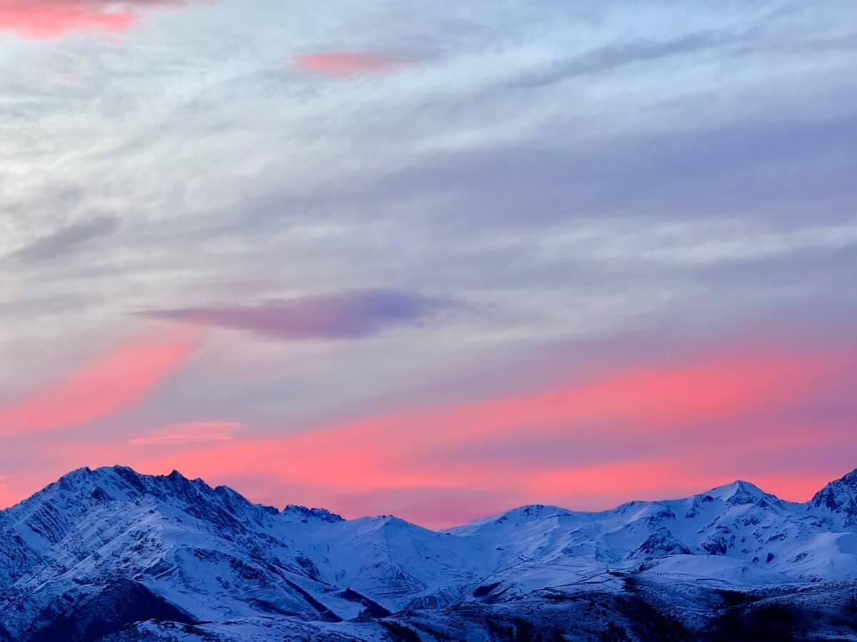 Coucher de soleil sur les crêtes